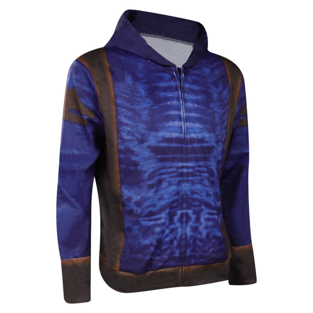 Guardians of the Galaxy Vol.3 Drax Printed Hoodie Party Disguise Suit Cosplay Costume Halloween Carnival