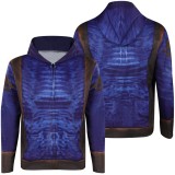 Guardians of the Galaxy Vol.3 Drax Printed Hoodie Party Disguise Suit Cosplay Costume Halloween Carnival