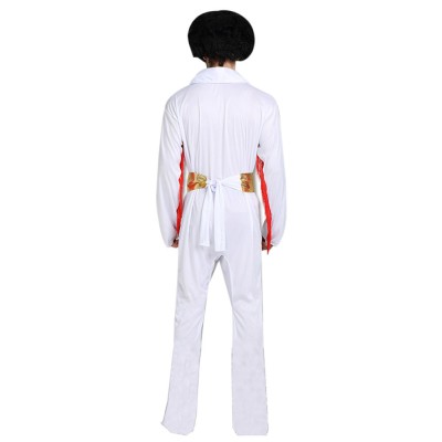Elvis Jumpsuit Party Suit Cosplay Costume Halloween Carnival Outfit