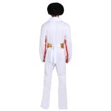 Elvis Jumpsuit Party Suit Cosplay Costume Halloween Carnival Outfit