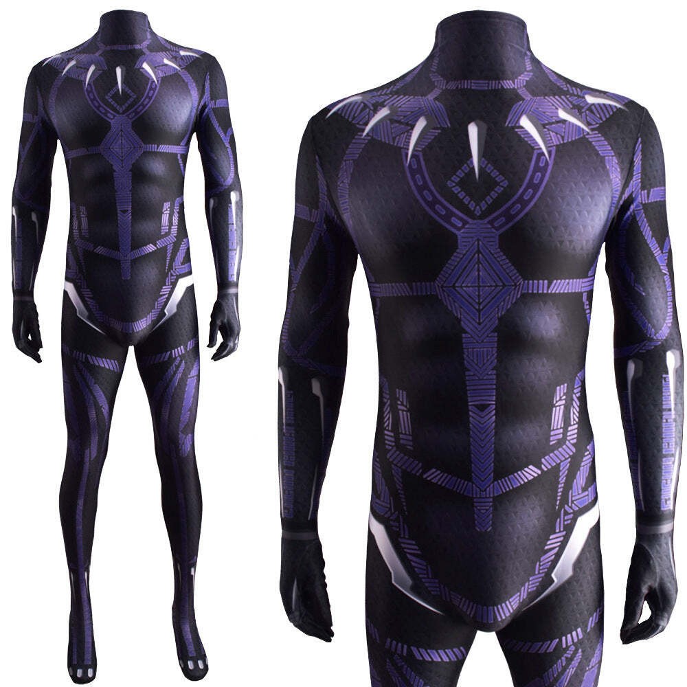 Costume de cosplay Mono pour la fête du Festival Black Panther, tenue de Noël, déguisement de carnaval d'Halloween