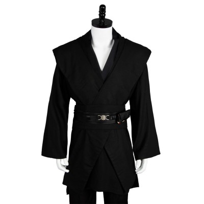 Anakin Skywalker Black Version Cosplay Costume Halloween Carnival Outfit