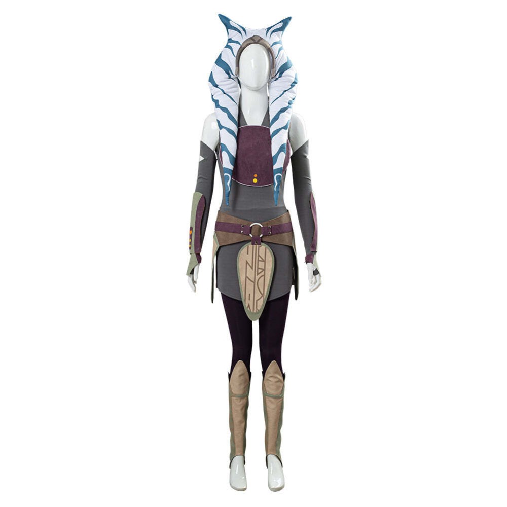 Ahsoka Tano Suit Cosplay Costume Halloween Carnival Outfit