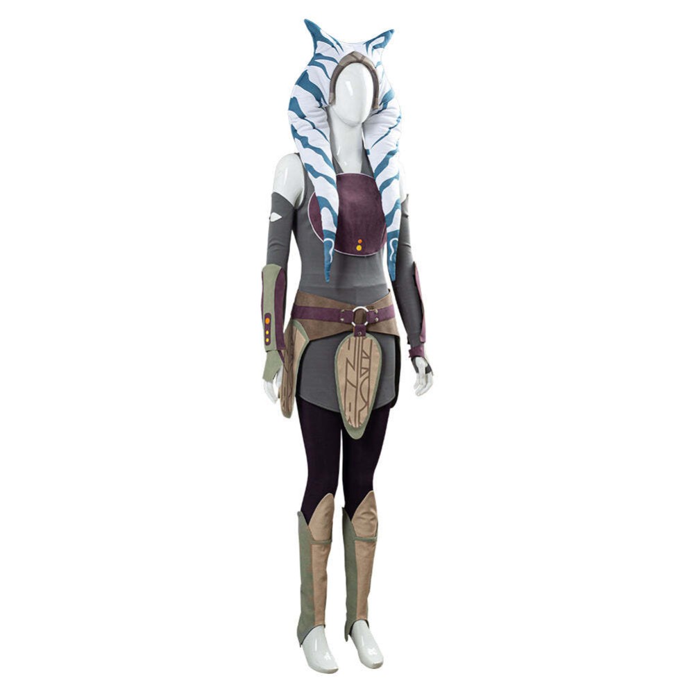 Ahsoka Tano Suit Cosplay Costume Halloween Carnival Outfit