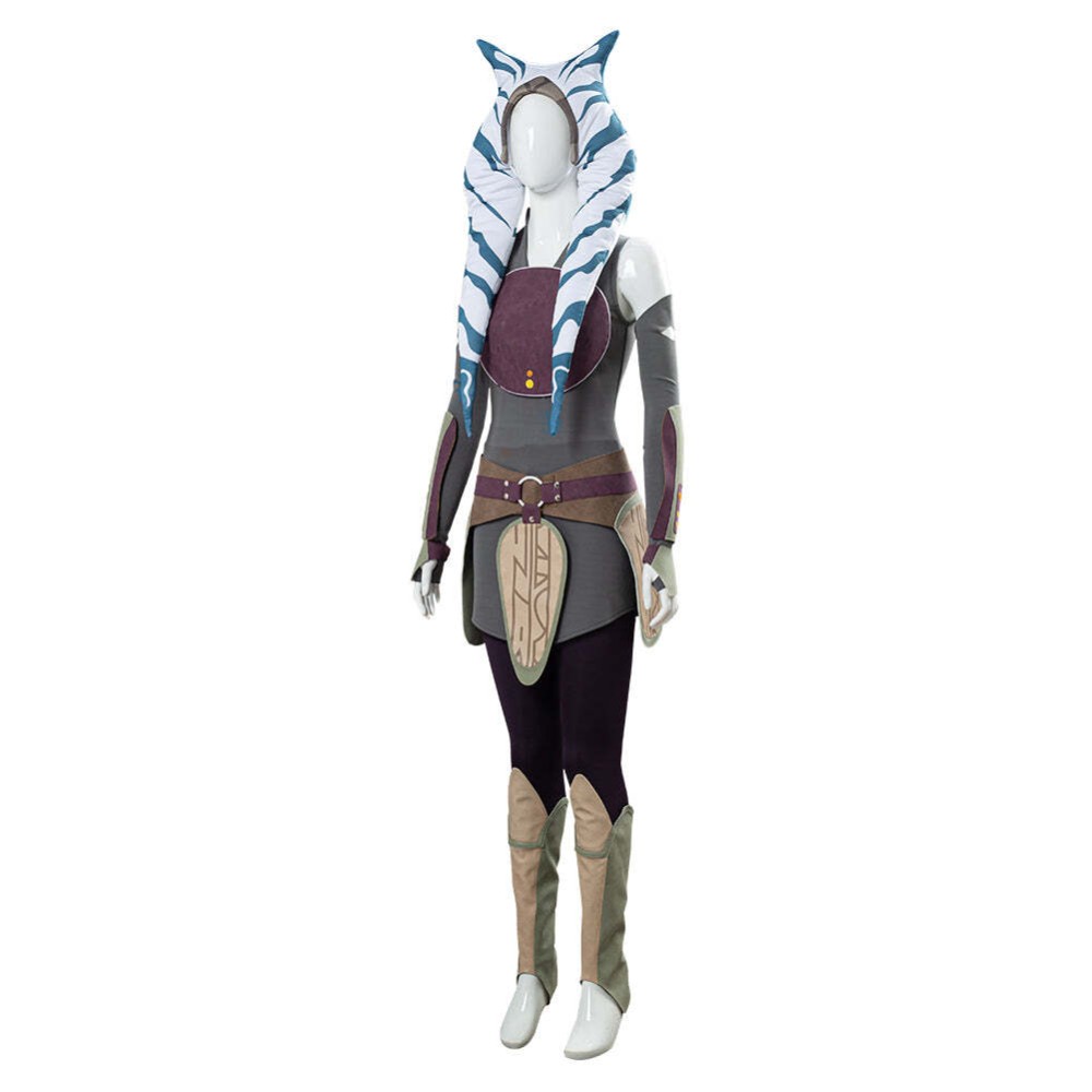 Ahsoka Tano Suit Cosplay Costume Halloween Carnival Outfit