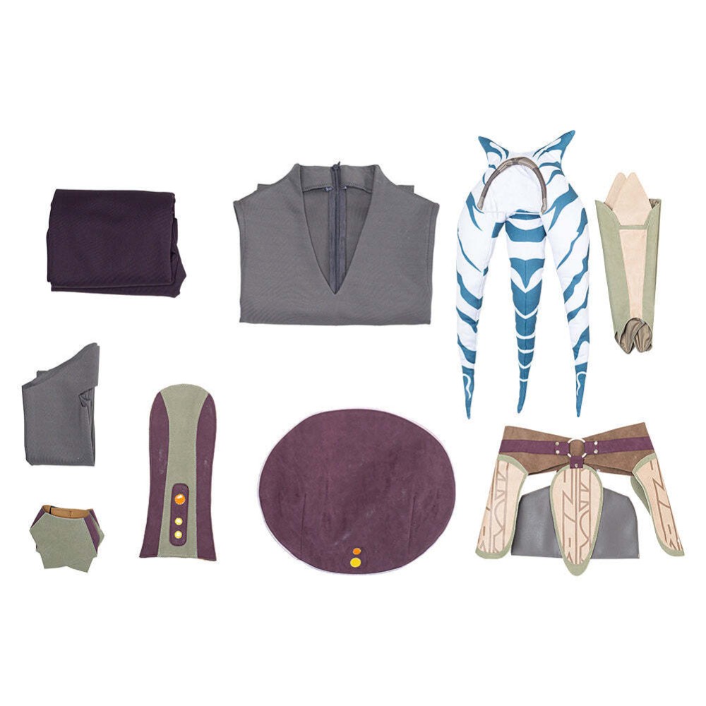 Ahsoka Tano Suit Cosplay Costume Halloween Carnival Outfit
