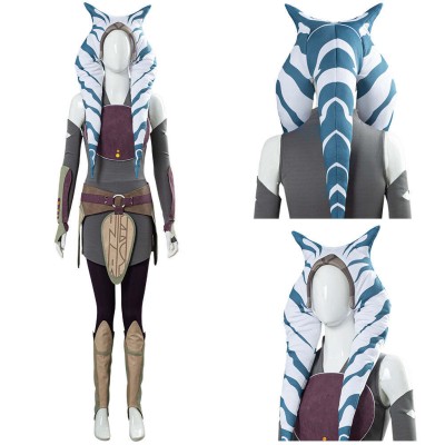 Ahsoka Tano Suit Cosplay Costume Halloween Carnival Outfit