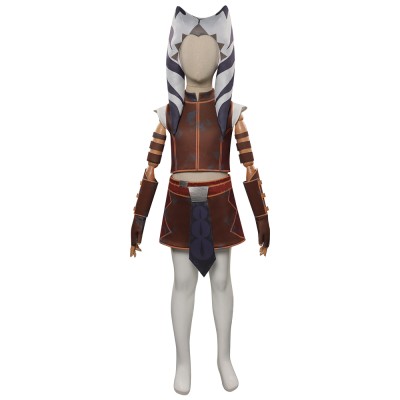 Costume de cosplay pour enfants Ahsoka Tano, tenue de carnaval d'Halloween