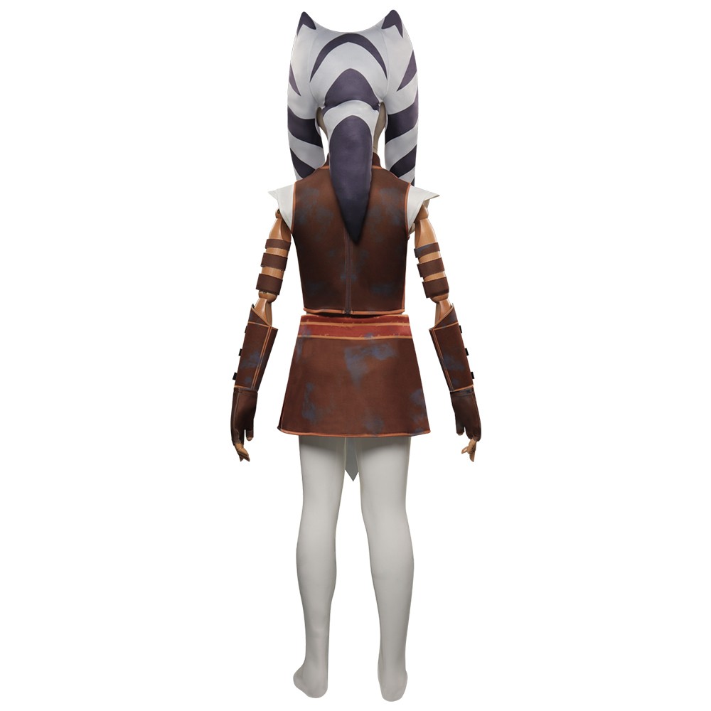Ahsoka Tano Kids Suit Cosplay Costume Halloween Carnival Outfit
