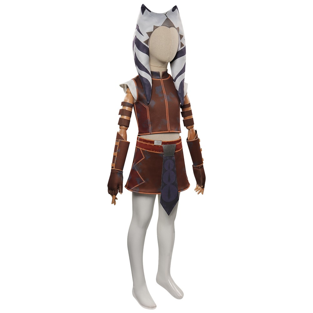 Ahsoka Tano Kids Suit Cosplay Costume Halloween Carnival Outfit
