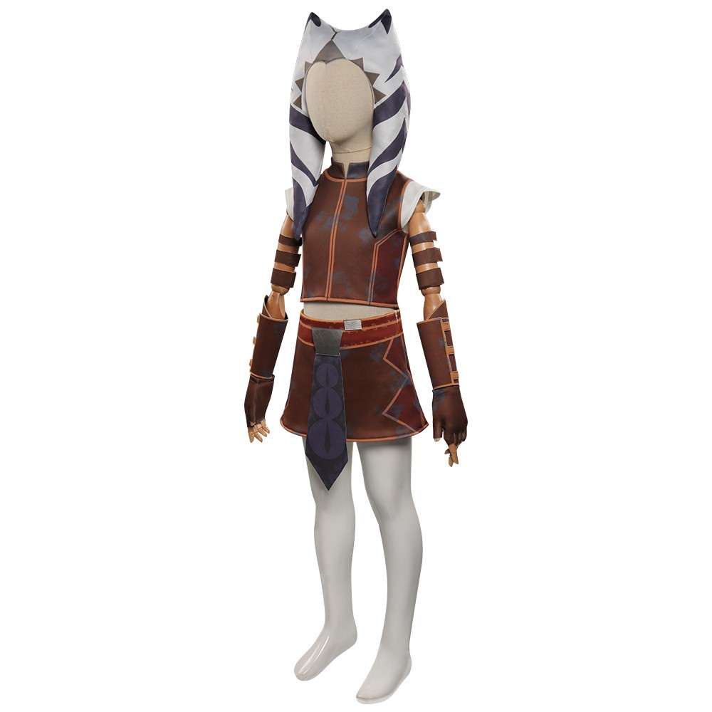 Ahsoka Tano Kids Suit Cosplay Costume Halloween Carnival Outfit