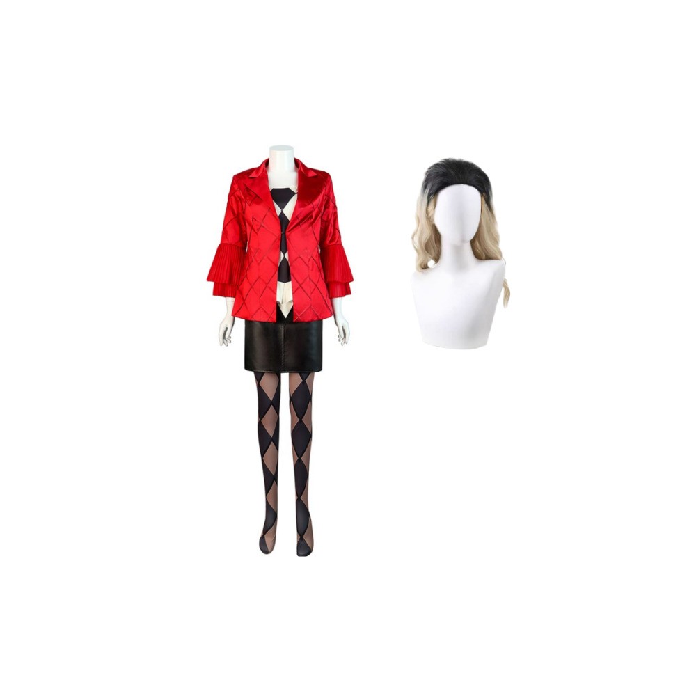 2024 Joker 2 Lady Gaga Harley Quinn Harleen Quinzel Suit Cosplay Costume Halloween Carnival Outfit