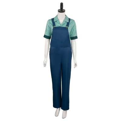 Ghostbusters 2024 Phoebe Printed Overalls Suit Cosplay Costume Halloween Carnival Outfit