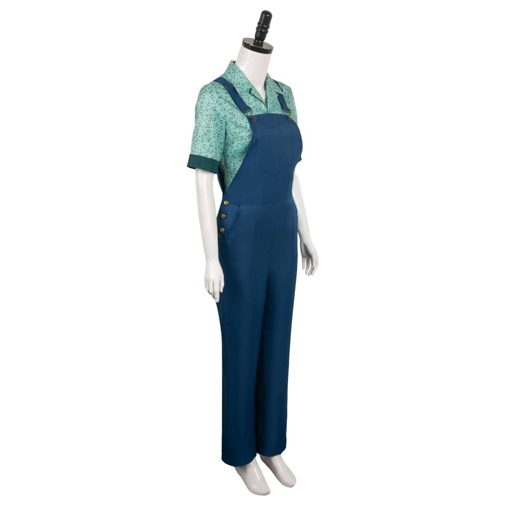 Ghostbusters 2024 Phoebe Printed Overalls Suit Cosplay Costume Halloween Carnival Outfit