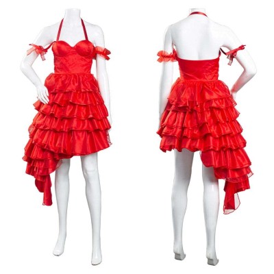 2021 Harley Quinn Christmas Festival Dress Cosplay Costume Halloween Carnival Outfit