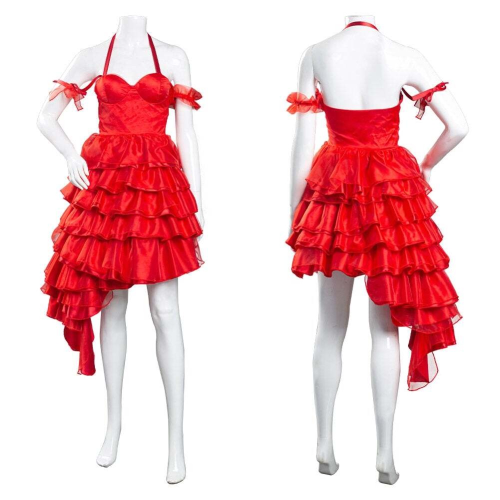 2021 Harley Quinn Christmas Festival Dress Cosplay Costume Halloween Carnival Outfit