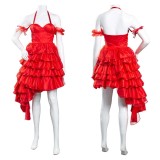 2021 Harley Quinn Christmas Festival Dress Cosplay Costume Halloween Carnival Outfit