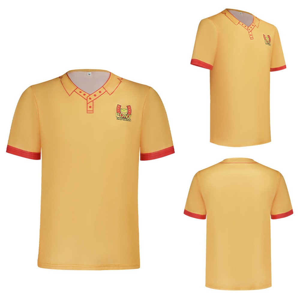 Mouthwashing Swansea Men Yellow Polo Shirt Party Cosplay Costume Halloween Carnival
