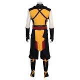 Ensemble de costume Cosplay Mortal Kombat Scorpion avec gilet, pantalon et ceinture pour Halloween et carnaval
