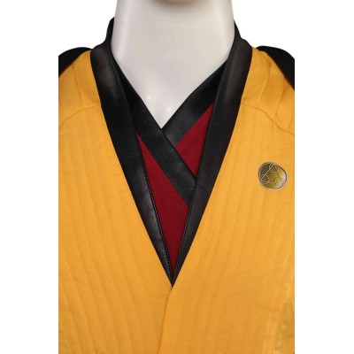 Ensemble de costume Cosplay Mortal Kombat Scorpion avec gilet, pantalon et ceinture pour Halloween et carnaval