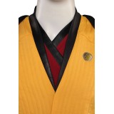 Ensemble de costume Cosplay Mortal Kombat Scorpion avec gilet, pantalon et ceinture pour Halloween et carnaval