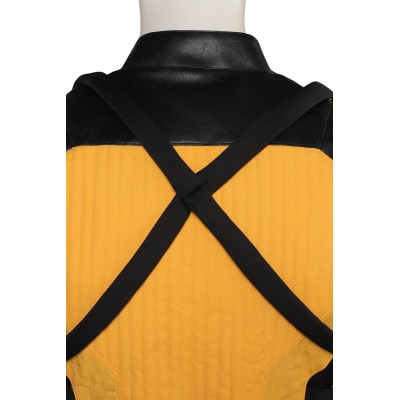 Ensemble de costume Cosplay Mortal Kombat Scorpion avec gilet, pantalon et ceinture pour Halloween et carnaval