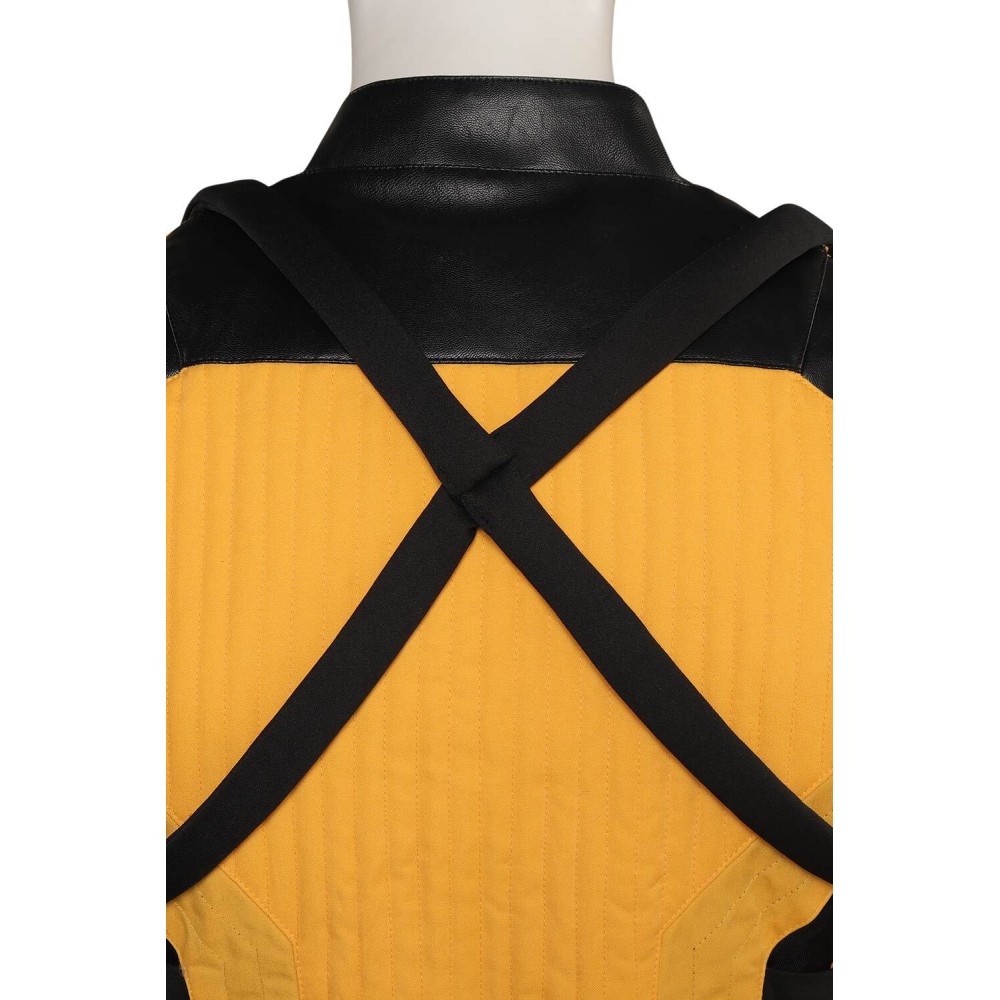Ensemble de costume Cosplay Mortal Kombat Scorpion avec gilet, pantalon et ceinture pour Halloween et carnaval