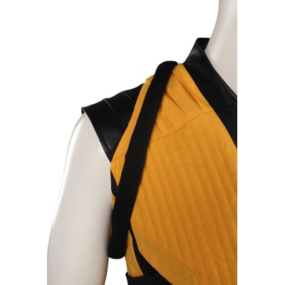 Ensemble de costume Cosplay Mortal Kombat Scorpion avec gilet, pantalon et ceinture pour Halloween et carnaval