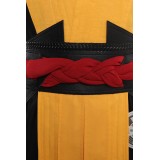 Ensemble de costume Cosplay Mortal Kombat Scorpion avec gilet, pantalon et ceinture pour Halloween et carnaval