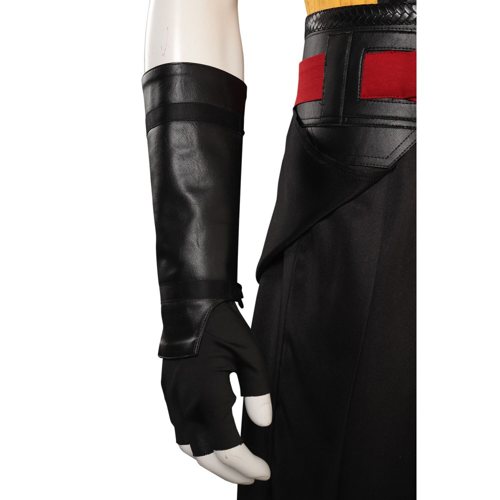 Ensemble de costume Cosplay Mortal Kombat Scorpion avec gilet, pantalon et ceinture pour Halloween et carnaval