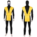 Costume de fête cosplay de ninja classique jaune Scorpion Mortal Kombat pour Halloween et carnaval