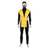 Costume de fête cosplay de ninja classique jaune Scorpion Mortal Kombat pour Halloween et carnaval