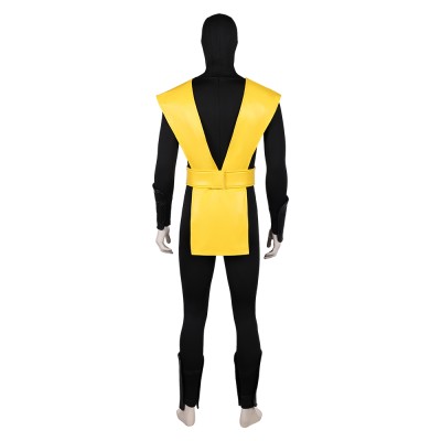 Costume de fête cosplay de ninja classique jaune Scorpion Mortal Kombat pour Halloween et carnaval