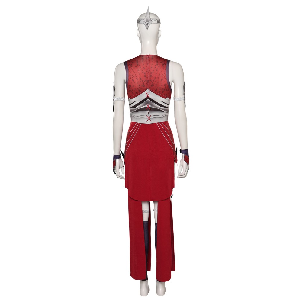 Mortal Kombat Nitara Robe Avec Accessoires Ensemble Complet Costume Cosplay Halloween Carnaval Tenue