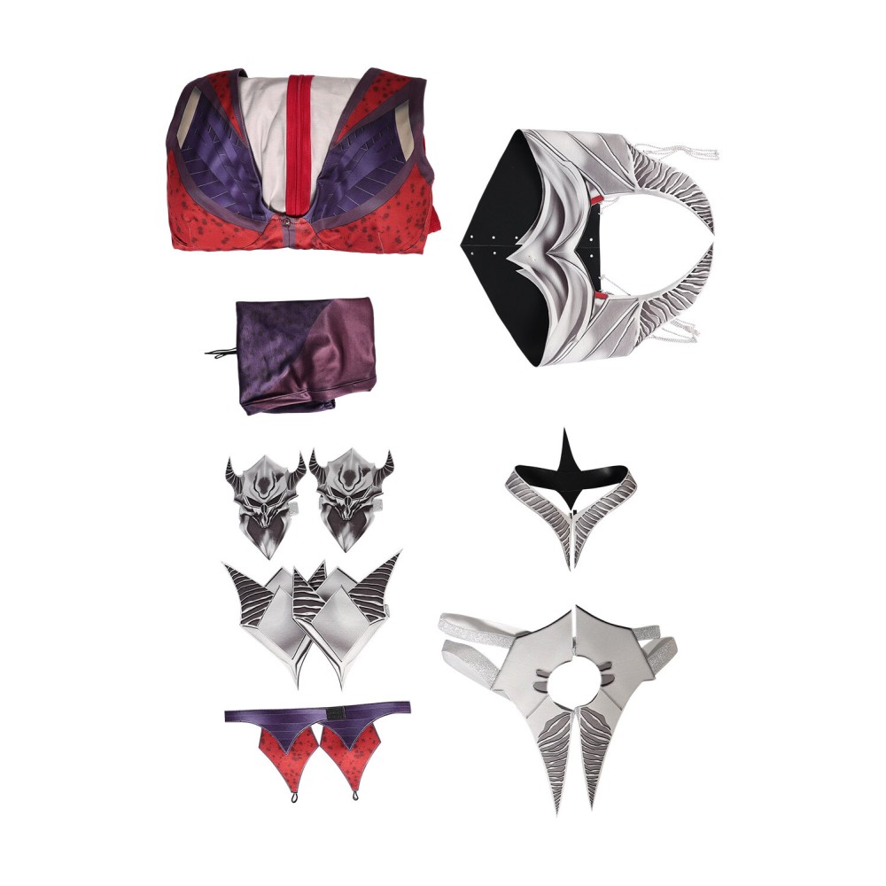 Mortal Kombat Nitara Robe Avec Accessoires Ensemble Complet Costume Cosplay Halloween Carnaval Tenue