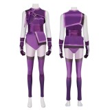 Mortal Kombat Mileena Costume de Cosplay Femme Violet Tenue de Halloween Carnaval