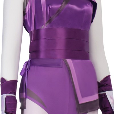 Mortal Kombat Mileena Costume de Cosplay Femme Violet Tenue de Halloween Carnaval