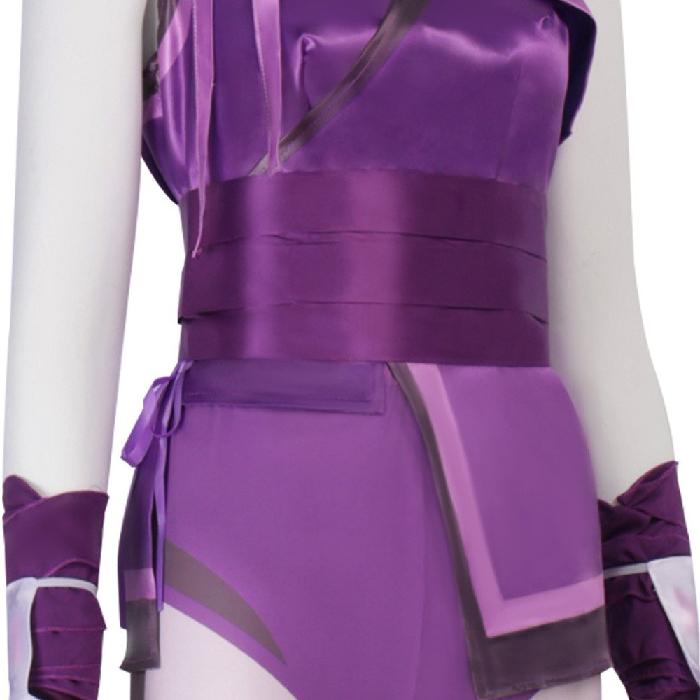 Mortal Kombat Mileena Costume de Cosplay Femme Violet Tenue de Halloween Carnaval