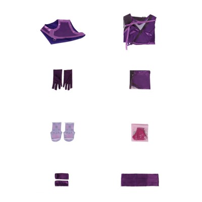Mortal Kombat Mileena Costume de Cosplay Femme Violet Tenue de Halloween Carnaval