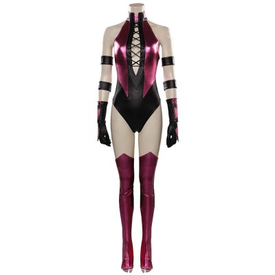 Mortal Kombat Mileena Women Purple Suit Cosplay Costume Halloween Carnival Outfit
