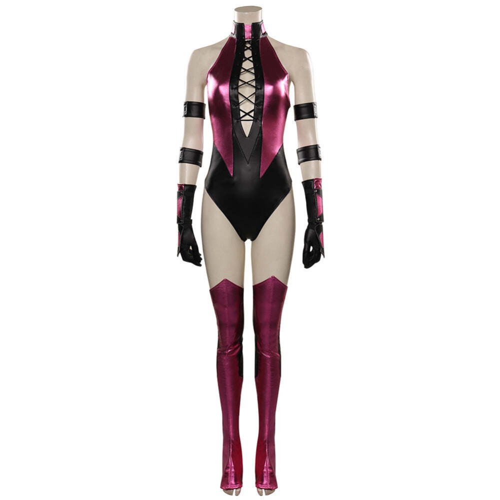 Mortal Kombat Mileena Costume de Cosplay Femme en Costume Violet pour Halloween et Carnaval