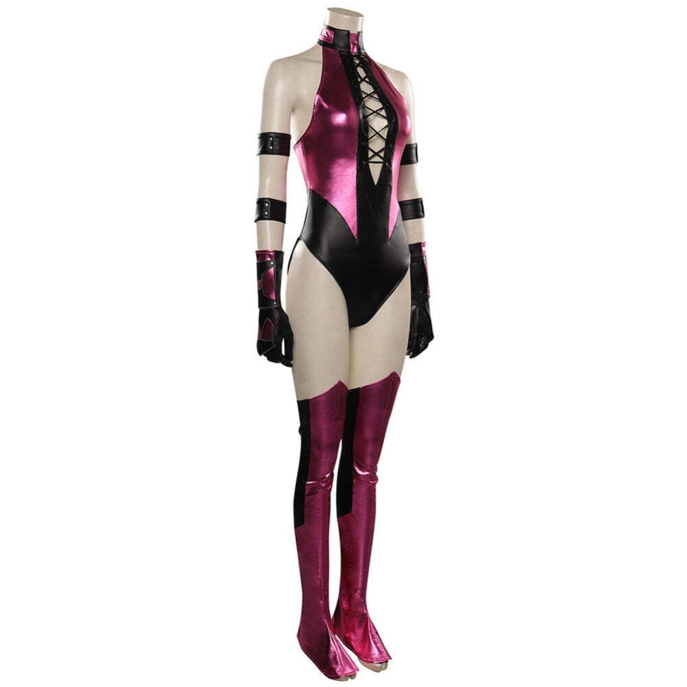Mortal Kombat Mileena Costume de Cosplay Femme en Costume Violet pour Halloween et Carnaval