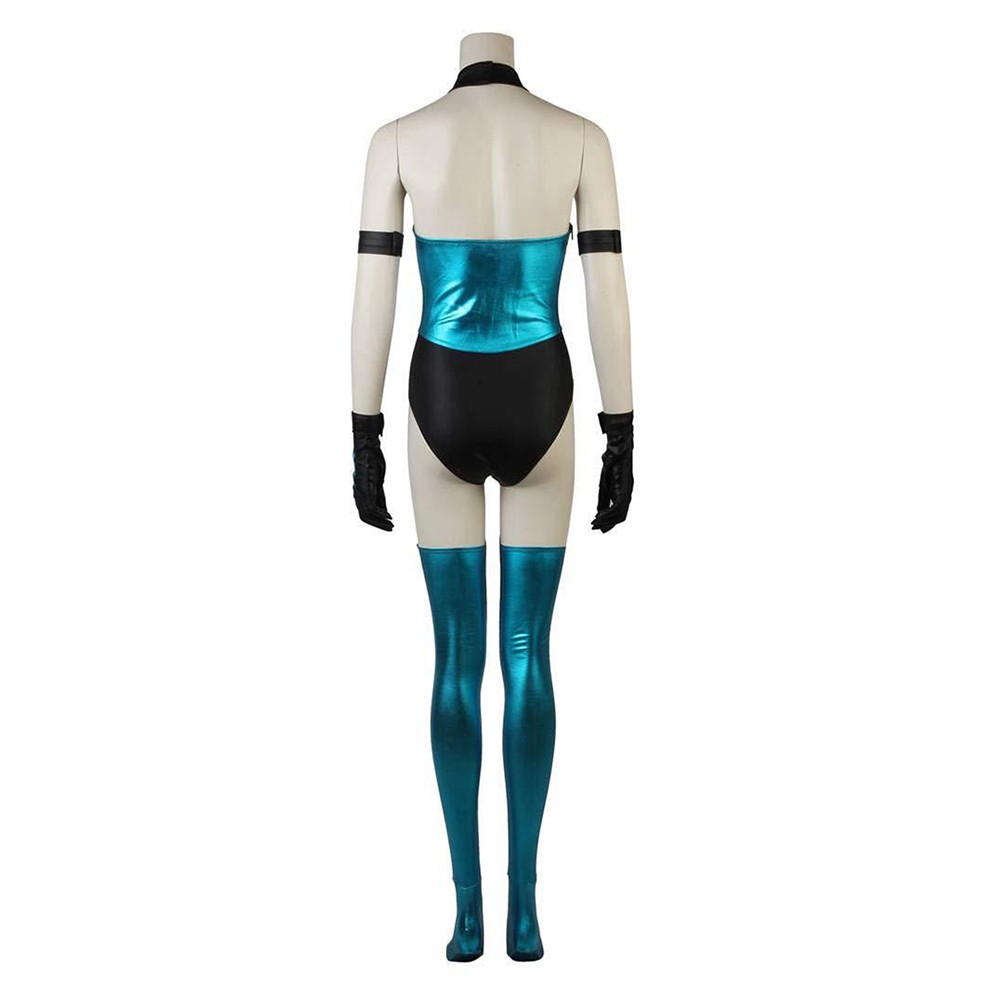 Mortal Kombat KITANA Women Blue Bikini Set Cosplay Costume Halloween Carnival