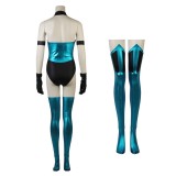 Mortal Kombat KITANA Women Blue Bikini Set Cosplay Costume Halloween Carnival