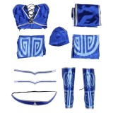 Mortal Kombat 9 Kitana Blue Suit Cosplay Costume Halloween Carnival Outfit