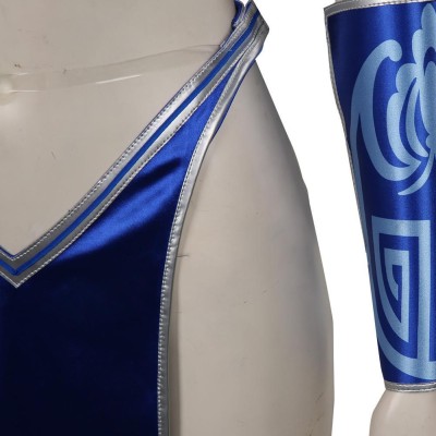 Mortal Kombat 9 Kitana Blue Suit Cosplay Costume Halloween Carnival Outfit