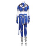 Costume de cosplay Kitana en bleu de Mortal Kombat pour Halloween et carnaval