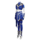 Costume de cosplay Kitana en bleu de Mortal Kombat pour Halloween et carnaval