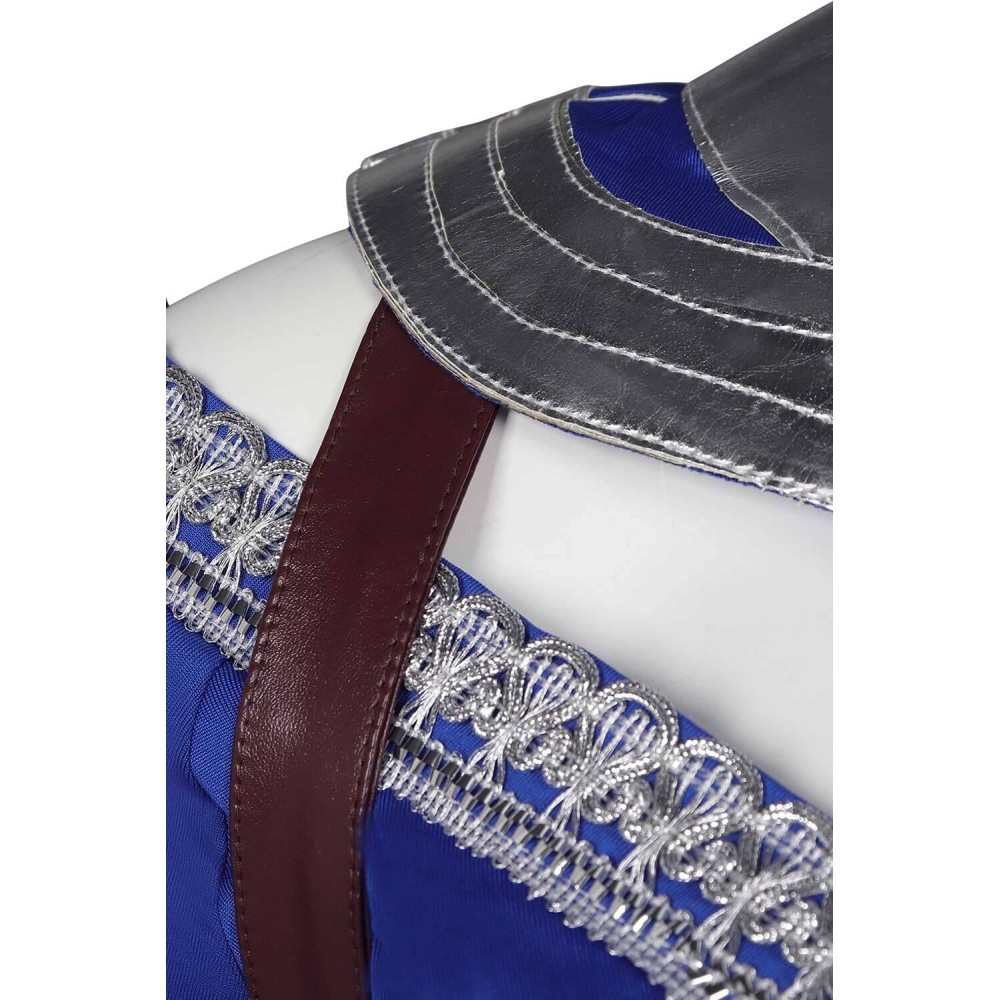 Costume de cosplay Kitana en bleu de Mortal Kombat pour Halloween et carnaval