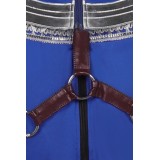 Costume de cosplay Kitana en bleu de Mortal Kombat pour Halloween et carnaval